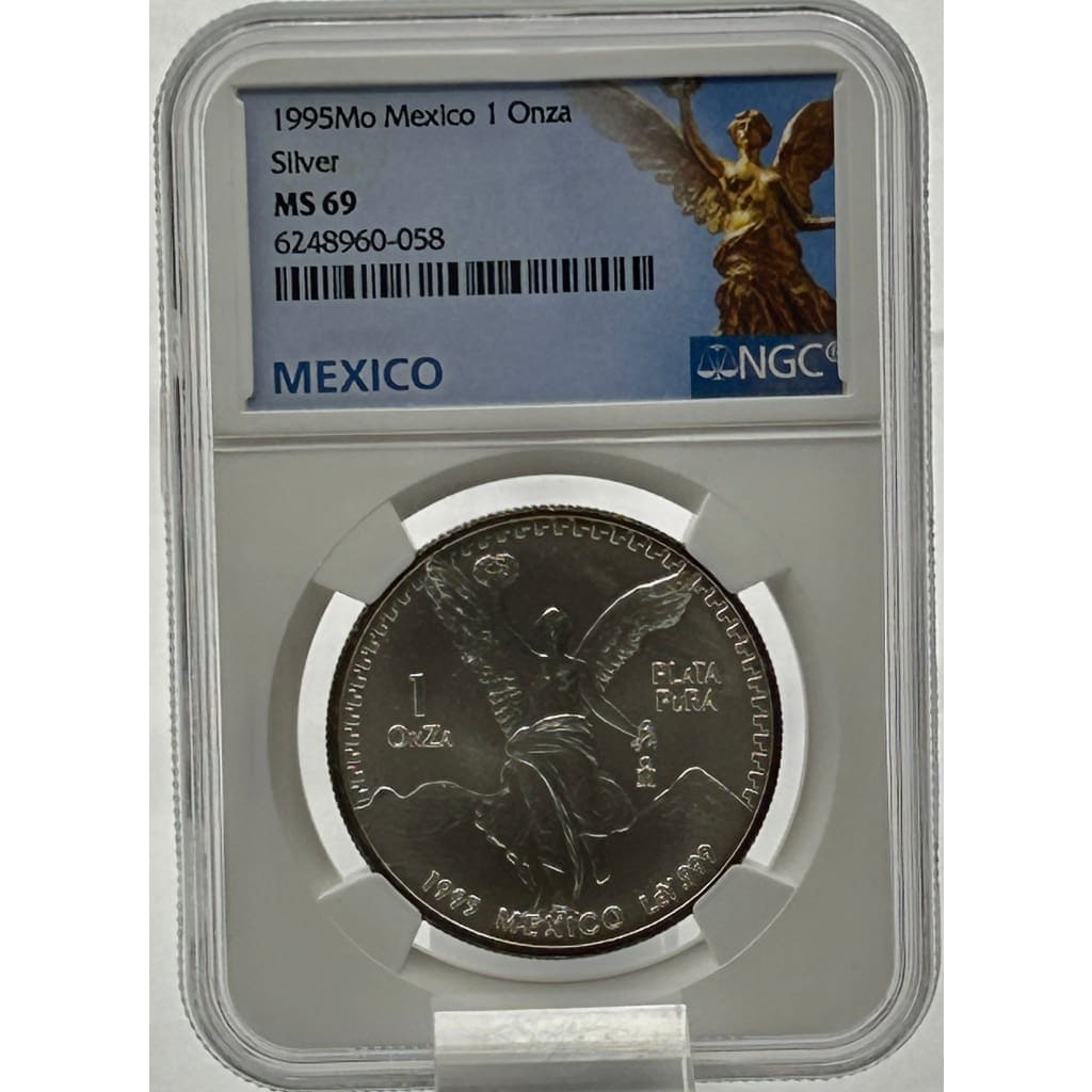 1995-Mo MEXICO PCGS MS69 1 ONZA SILVER
