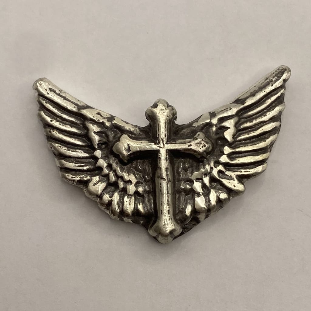 2.25 Ozt MK BarZ Sacred Wings Hand Poured Bar.999 Fine Silver