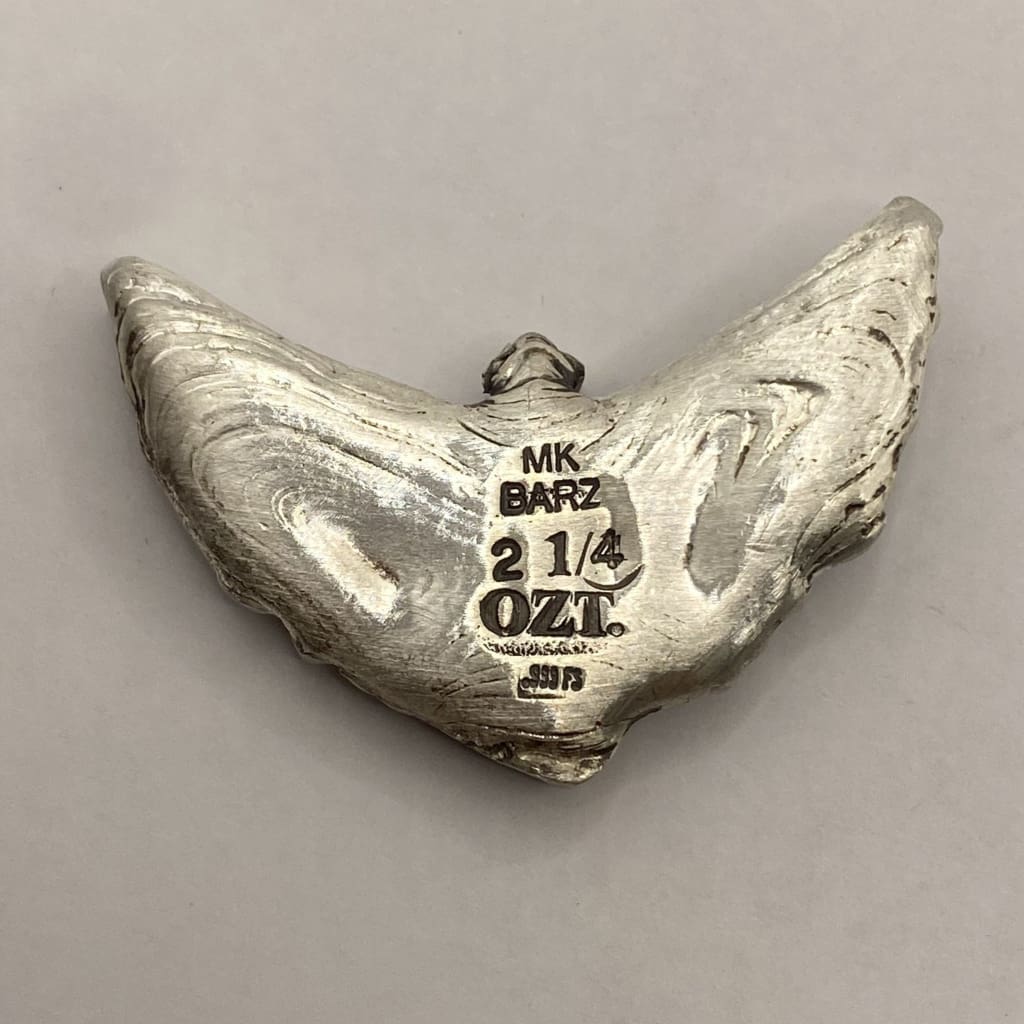 2.25 Ozt MK BarZ Sacred Wings Hand Poured Bar.999 Fine Silver