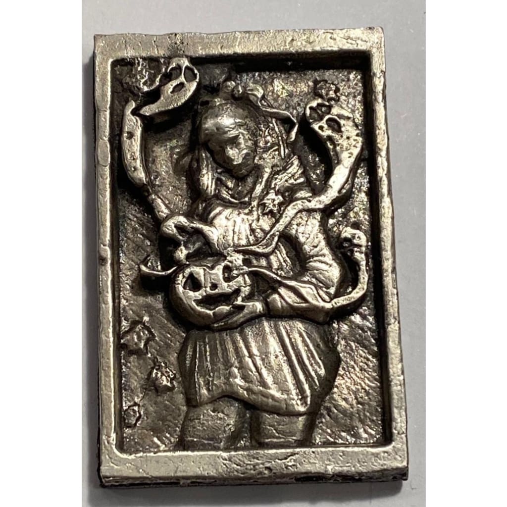 @2.78 Oz MK BarZ "All Hallows Eve" Anna Marine Sand Cast Art High Relief .999 FS - MK BARZ AND BULLION