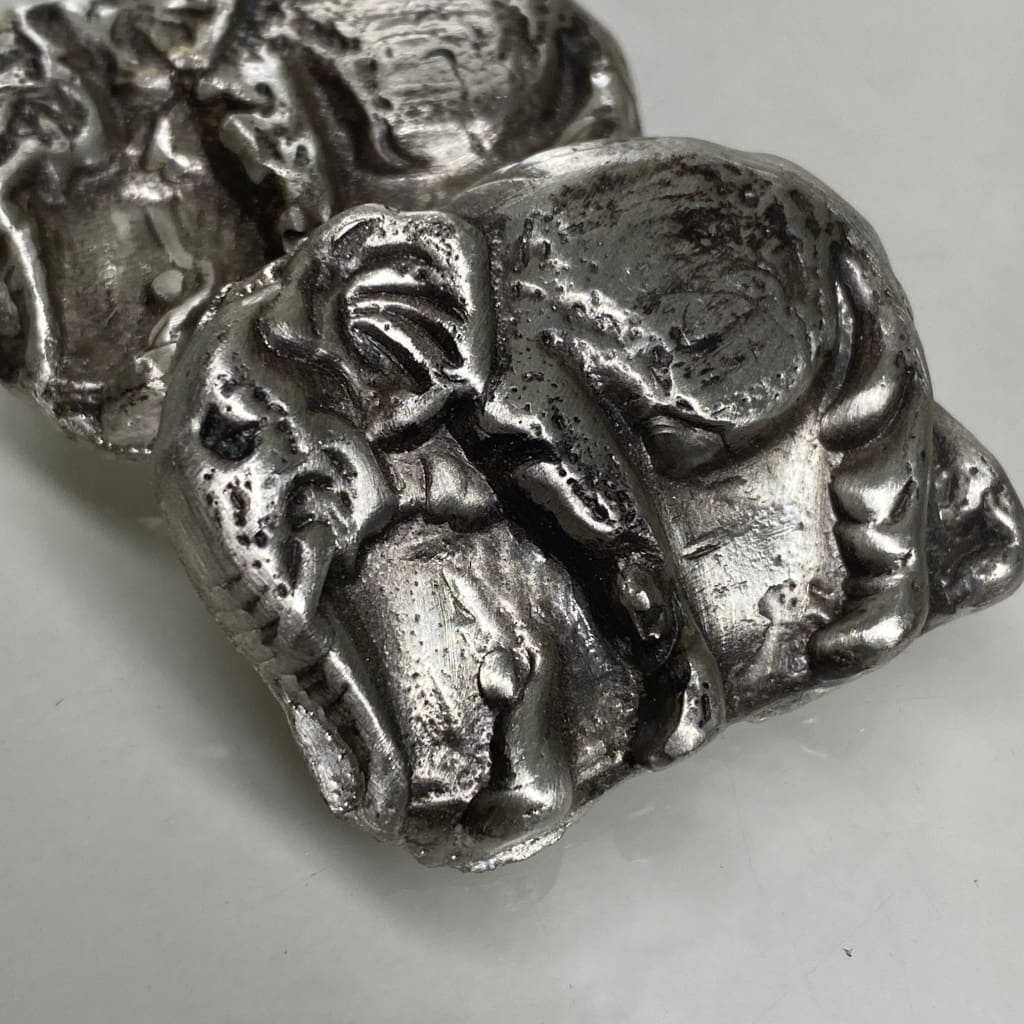 2 Oz MK BarZ Elephant Walking Hand Poured.999 FS