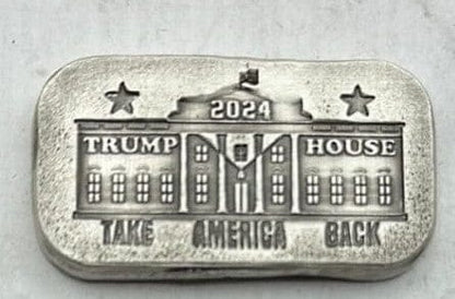 2 Oz MK BarZ Trump House 2024- Take America Back! Bar.999 FS