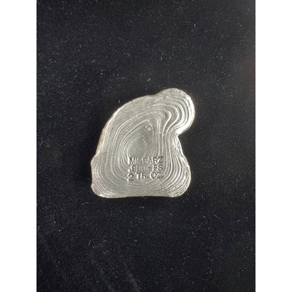 2 ozt.999 Fine Silver ’SNOW CAP’ Bar Hand Poured