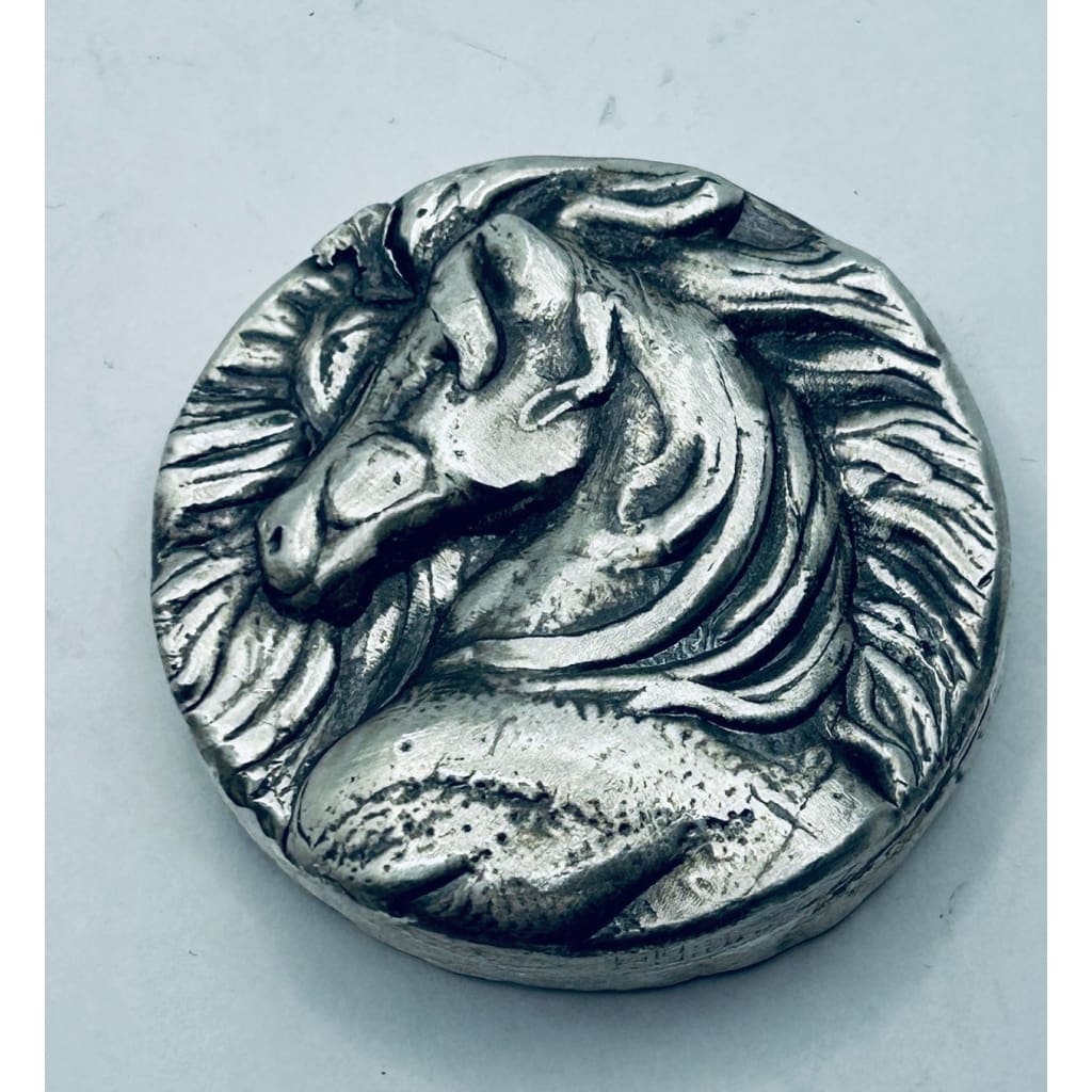 1 Troy Oz. MK BarZ "SKULL POSTAGE STAMP" .999 Fine Silver HAND POURED BAR - Foto 11