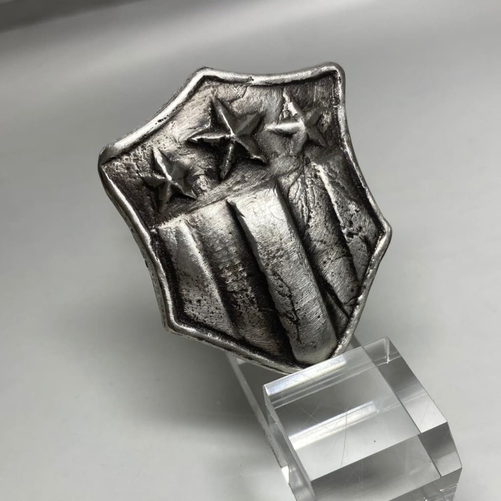 3 Oz MK BarZ USA Shield .999 FS Hand Poured – MK BARZ AND BULLION