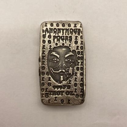 3 ozt.999 FS Anonymous Pours Stamped Bar Hand Poured