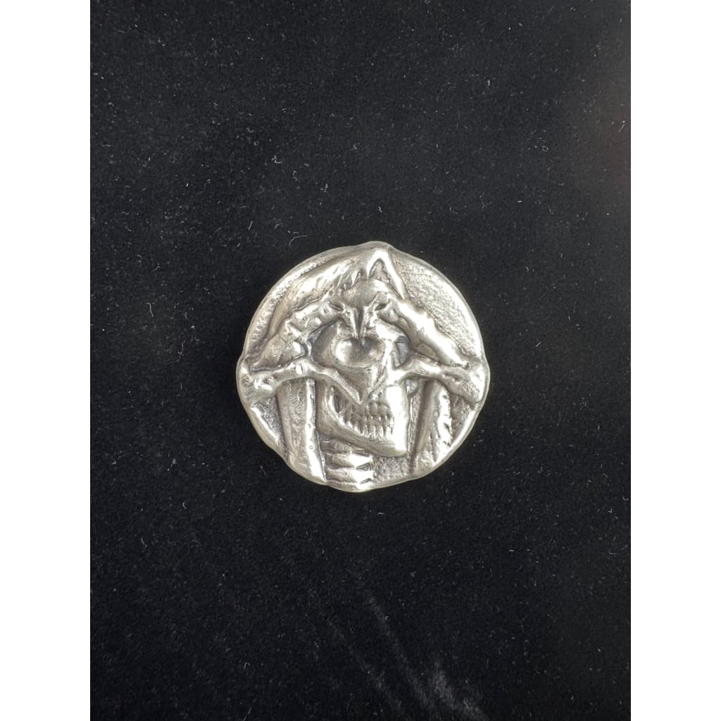 3 Troy Oz MK BARZ ’EYE LOVE U SKULL’.999 FS Hand Poured