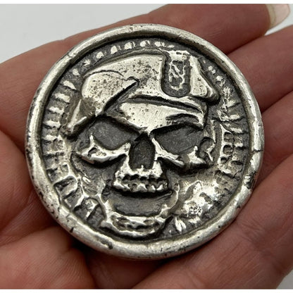 1 Ozt MK BarZ Silver Bar – Spider Skull Triangle Design, .999 Fine, Limited Edition