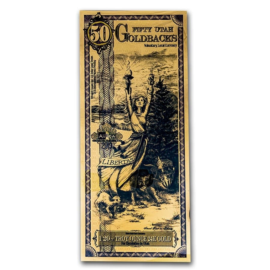 50 Utah- Aurum Gold Foil Note (24k)