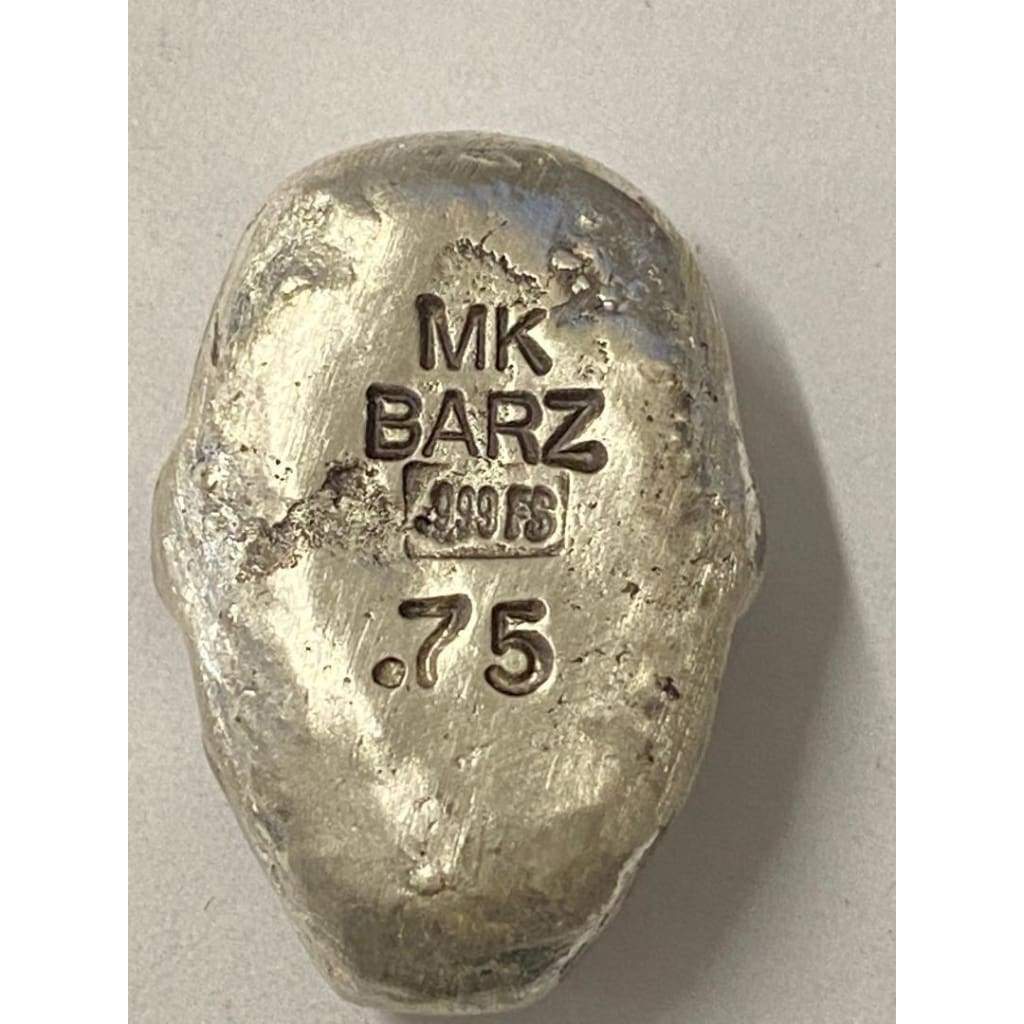 .75 Ozt MK BARZ Iron Man Bar Hand Poured.999 FS - silver bullion