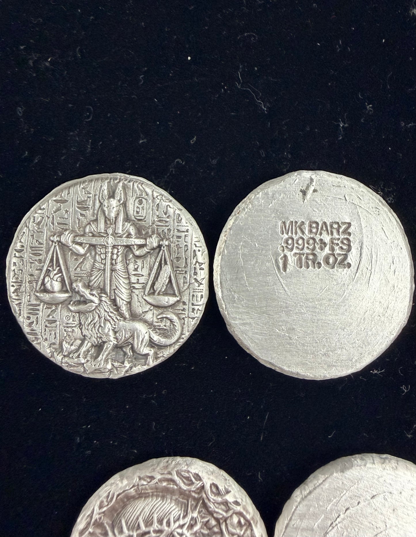 1 ozt. MK BarZ "Anubis Returns" .999 FS Hand Poured