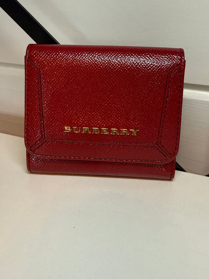 Burberry Red Patent Leather Wallet