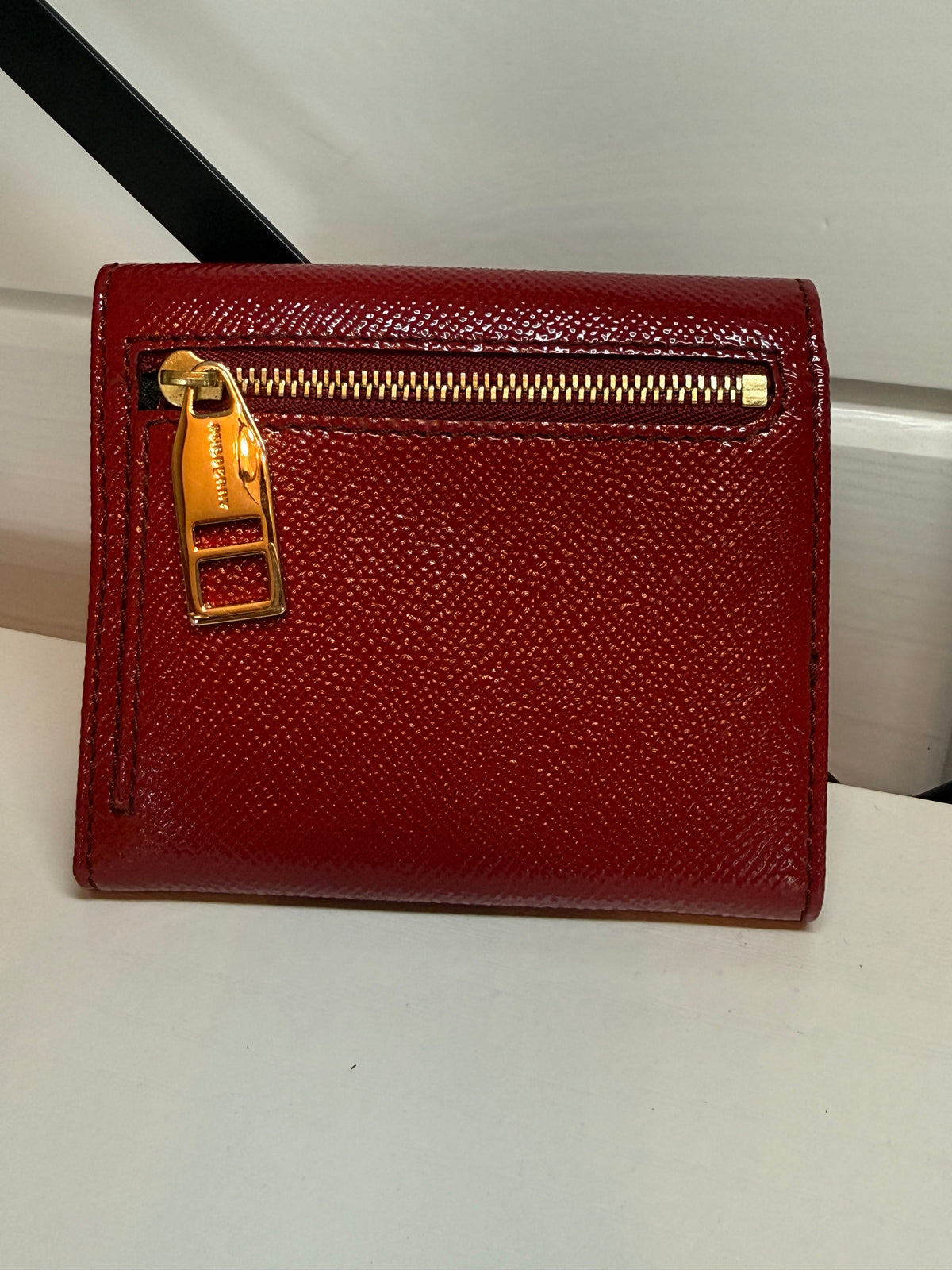 Burberry Red Patent Leather Wallet