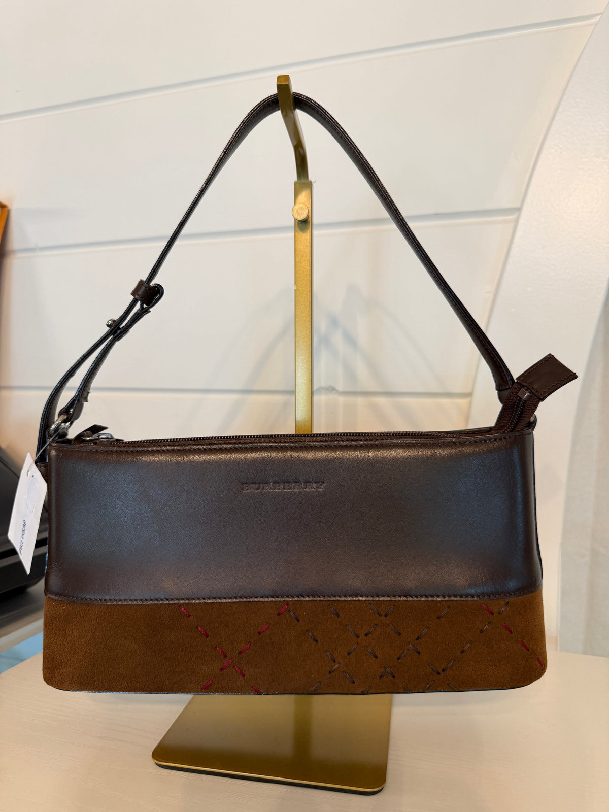 Burberry Leather and Suade Shoulder Bag