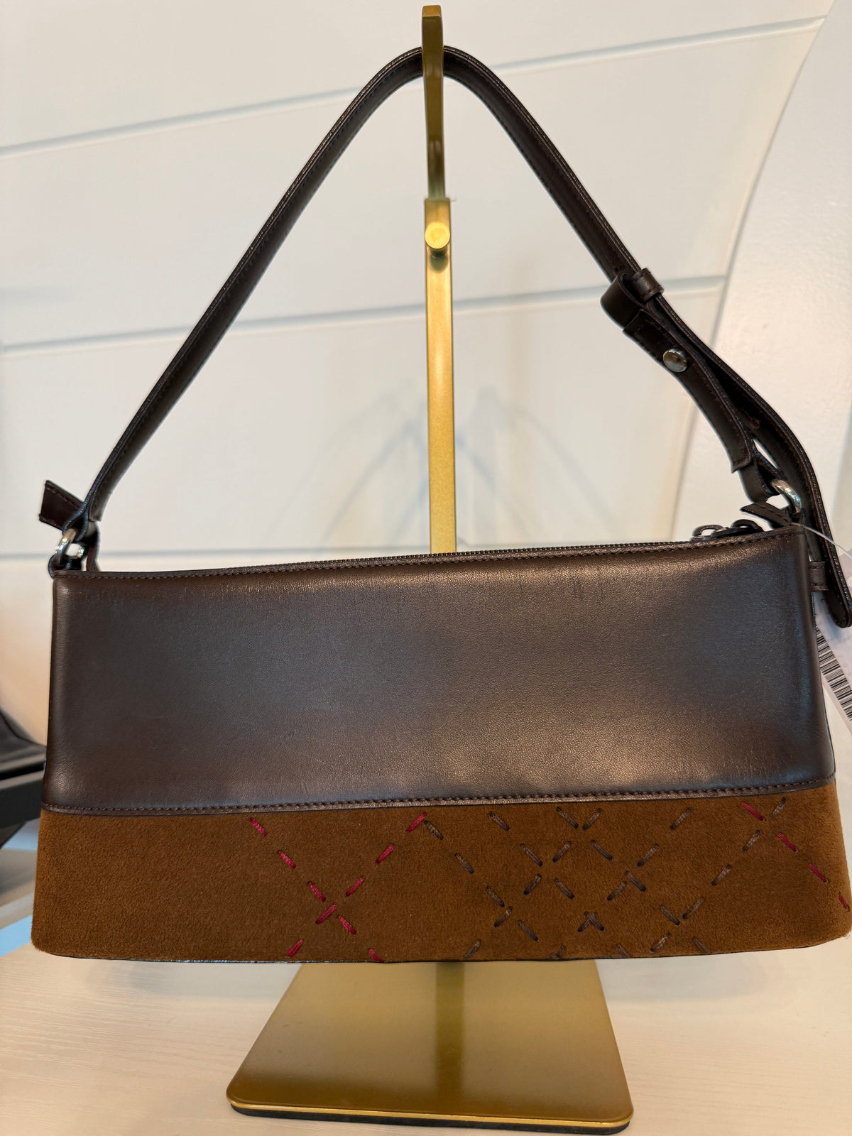 Burberry Leather and Suade Shoulder Bag