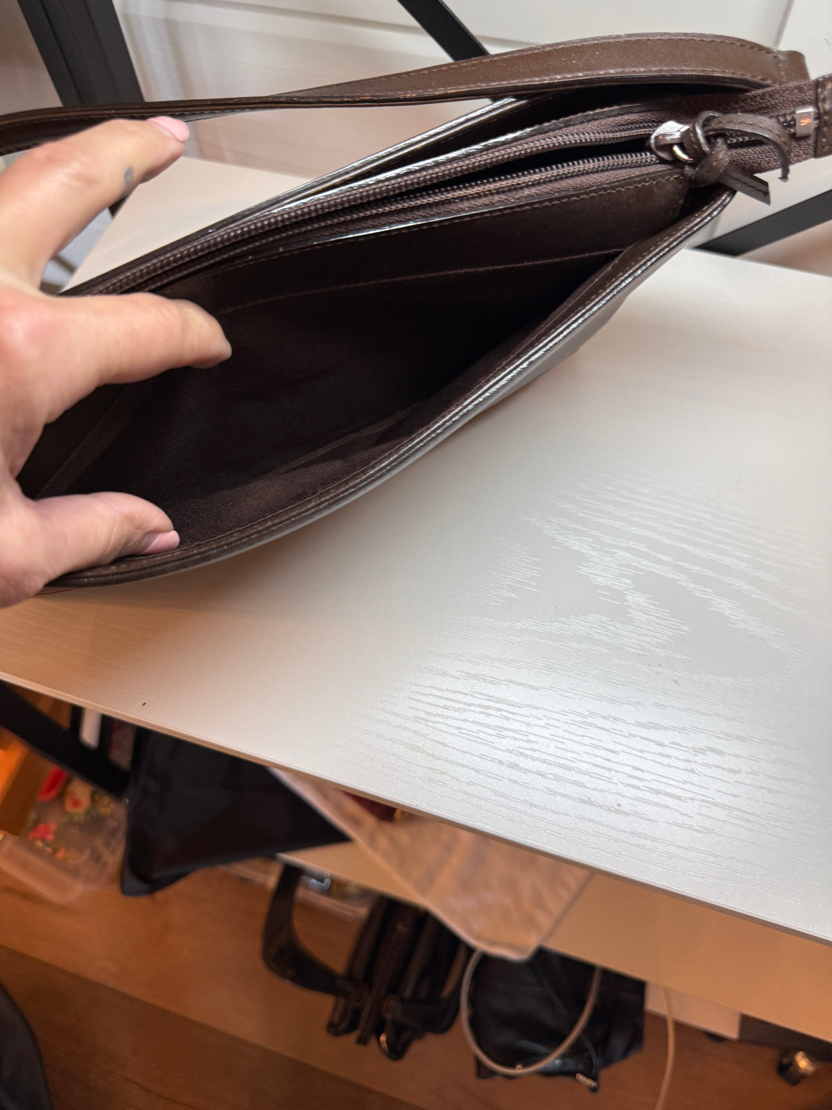 Burberry Leather and Suade Shoulder Bag