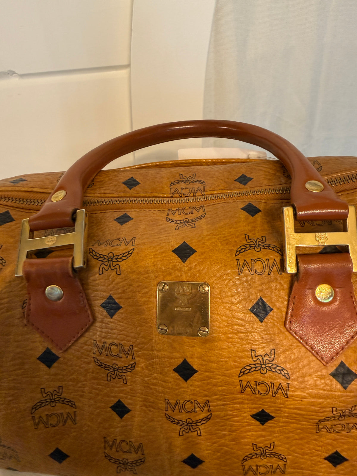 MCM Medium Boston Bag