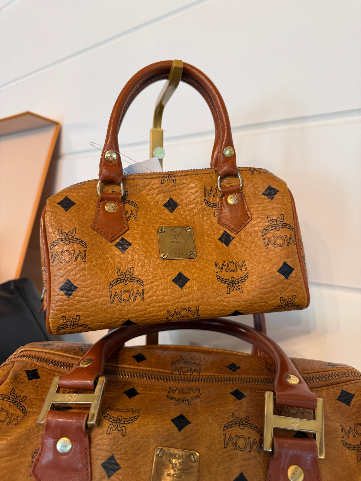 MCM Mini Boston Bag