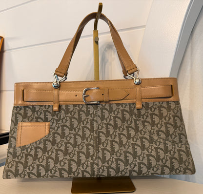 Dior Trotter Tan Belt Tote Handbag