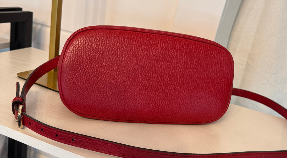 Gucci GG Charm Red Dome Small 2-Way Satchel