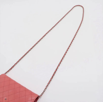 Chanel Diamond Stitch Lambskin Wallet on Chain