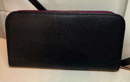 Dior Navy & Magenta Leather Zippy Wallet