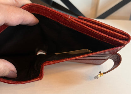 Gucci GG Red Canvas Snap Bifold Wallet