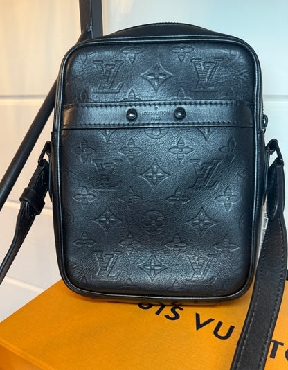 Louis Vuitton Monogram Shadow Danube PM Cross Body Black
