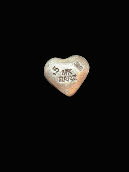 .5 ozt MK BarZ "Mini Heart" Hand Poured .999 FS