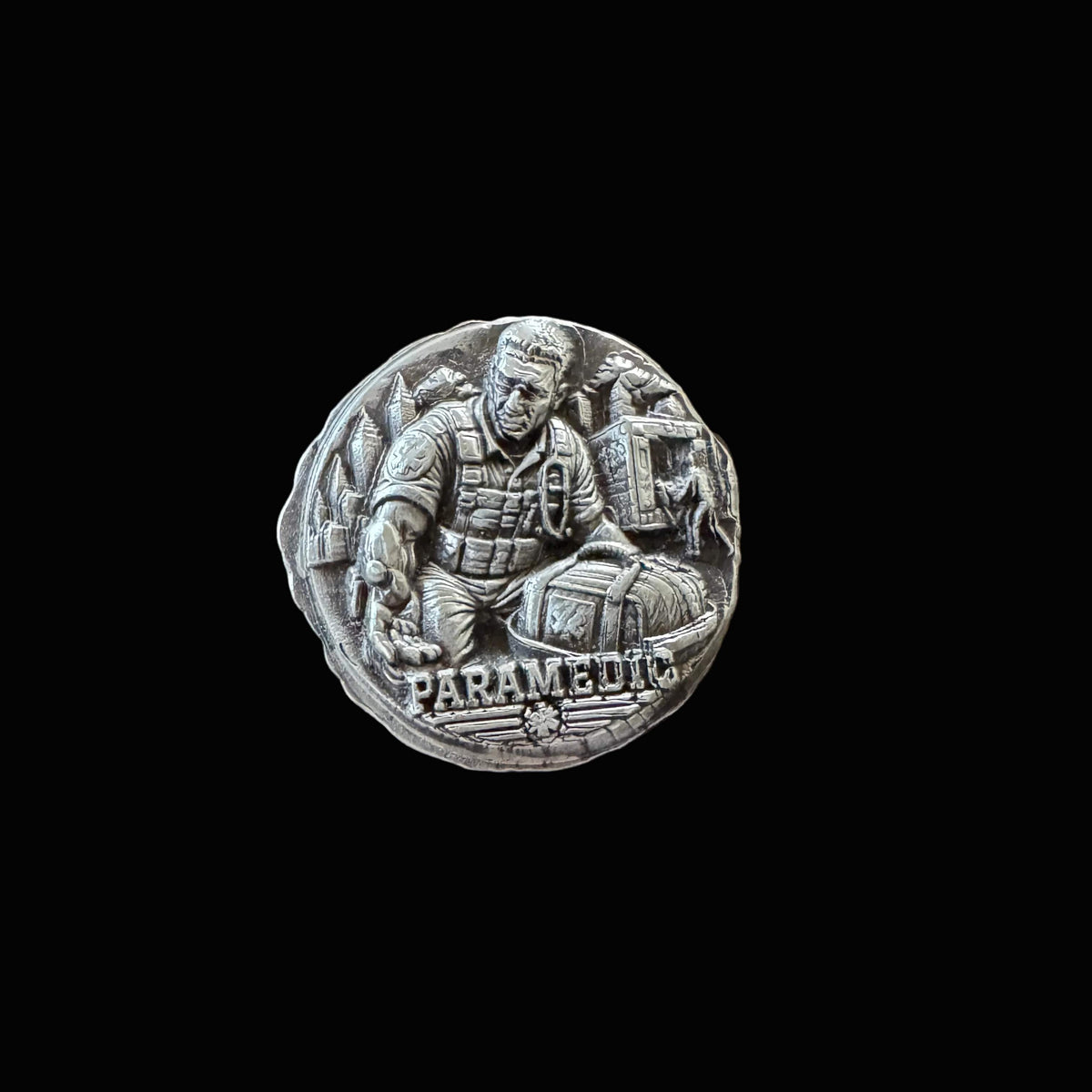 1 ozt MK BarZ "Paramedic in Action" Hand Poured .999 FS