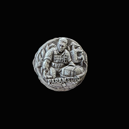 1 ozt MK BarZ "Paramedic in Action" Hand Poured .999 FS