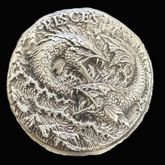 1 ozt MK BarZ "Pisces" Astrological Series Hand Poured .999 FS