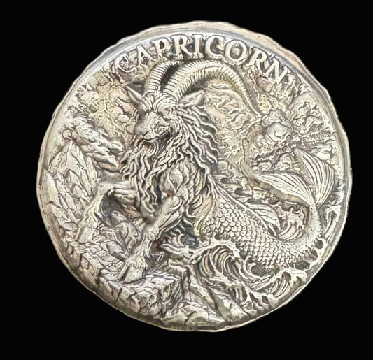 1 ozt MK BarZ "Capricorn" Astrological Series Hand Poured .999 FS