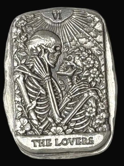1 ozt MK BarZ Tarot Card Series "The Lovers" Hand Poured 999 FS