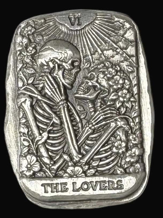 1 ozt MK BarZ Tarot Card Series "The Lovers" Hand Poured 999 FS