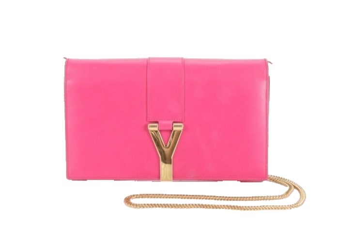 YSL Yves Saint Laurent Y-Line Chyc Pink Chain 3 Way Shoulder Bag