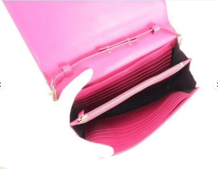 YSL Yves Saint Laurent Y-Line Chyc Pink Chain 3 Way Shoulder Bag