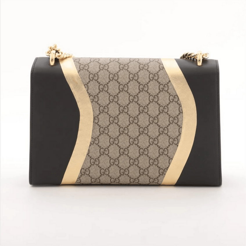 Gucci GG Supreme PVCx leather Chain Shoulder Bag