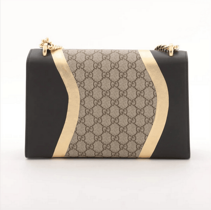 Gucci GG Supreme PVCx leather Chain Shoulder Bag