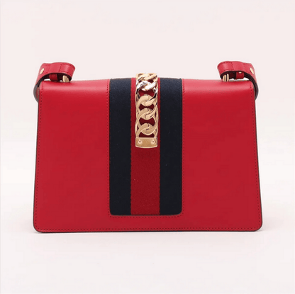Gucci Sylvie Leather Shoulder bag Red