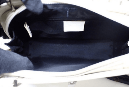 GUCCI Piston Lock Jackie Vintage Bag White Leather