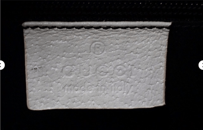 GUCCI Piston Lock Jackie Vintage Bag White Leather