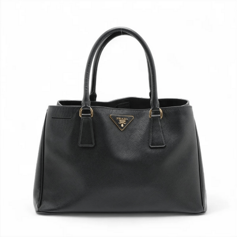 Prada Saffiano Lux Leather Hand Bag Black