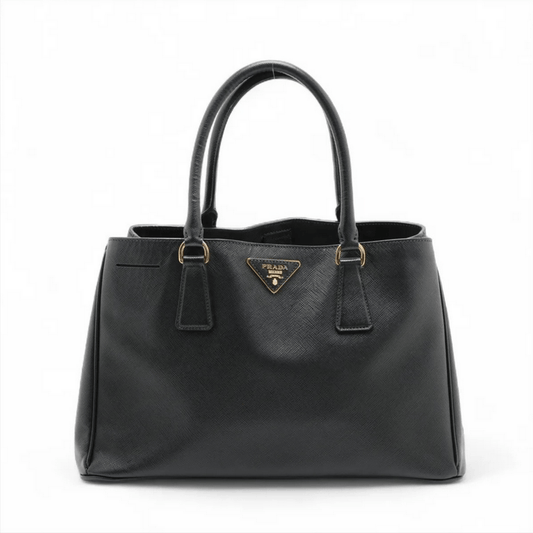 Prada Saffiano Lux Leather Hand Bag Black