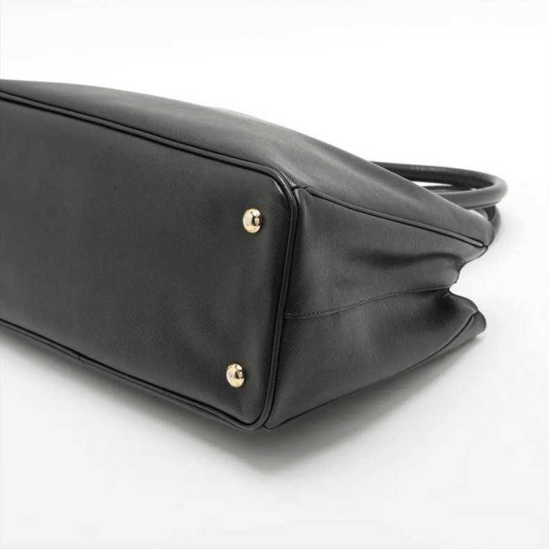 Prada Saffiano Lux Leather Hand Bag Black