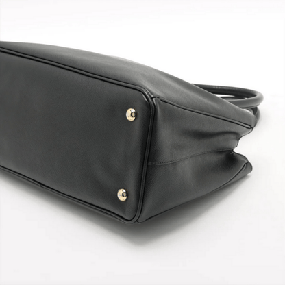 Prada Saffiano Lux Leather Hand Bag Black