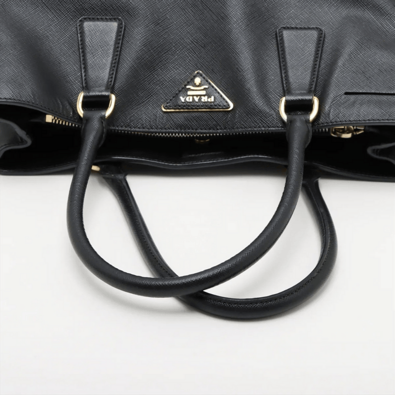 Prada Saffiano Lux Leather Hand Bag Black