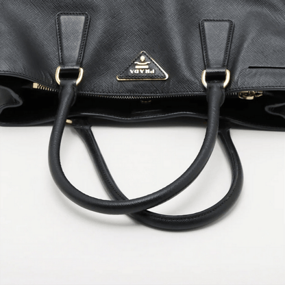 Prada Saffiano Lux Leather Hand Bag Black