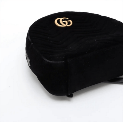 Gucci GG Marmont Velour Backpack Black