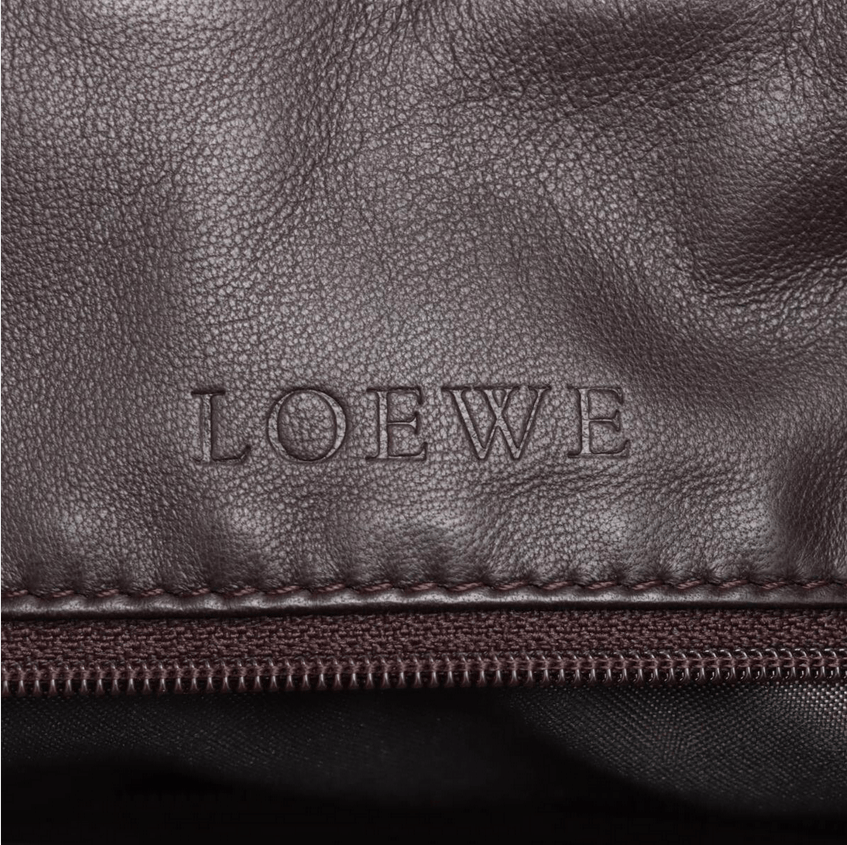 Loewe Amazona 44 Boston Weekender Bag Rhinestone Studded Suede Brown